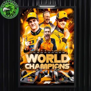 McLAREN For F1 Constructors World Champions 2025 Home Decor Poster Canvas