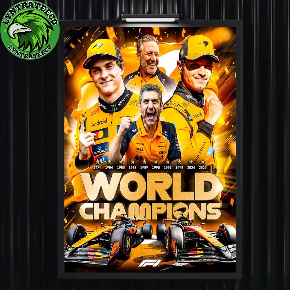 McLAREN For F1 Constructors World Champions 2025 Home Decor Poster Canvas