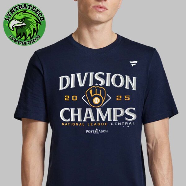 Milwaukee Brewers Magic Brew Fanatics 2025 MLB NL Central Division Champions For The Third Straight Season Locker Room T-Shirt