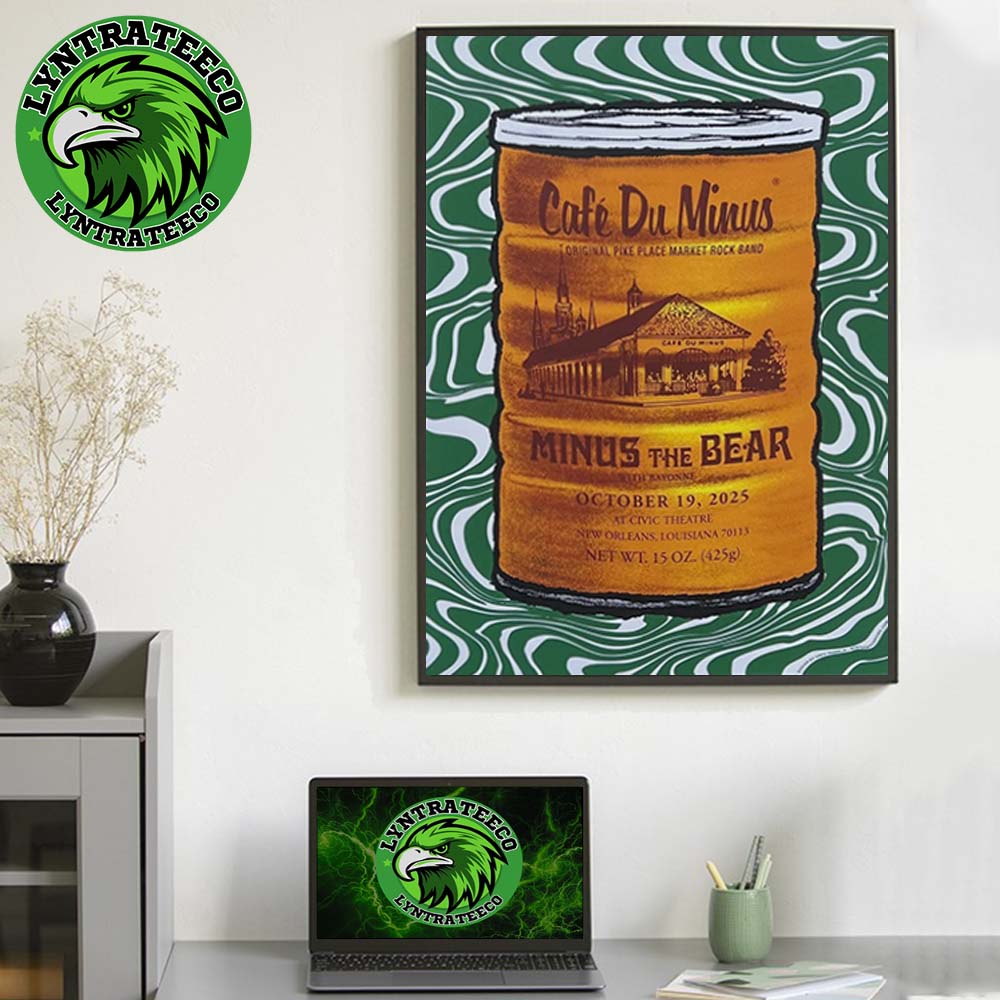 Minus The Bear With Bayonne  AT Cafe Du Minus In New Orleans Louisiana On October 19 2025 Home Decor Poster Canvas