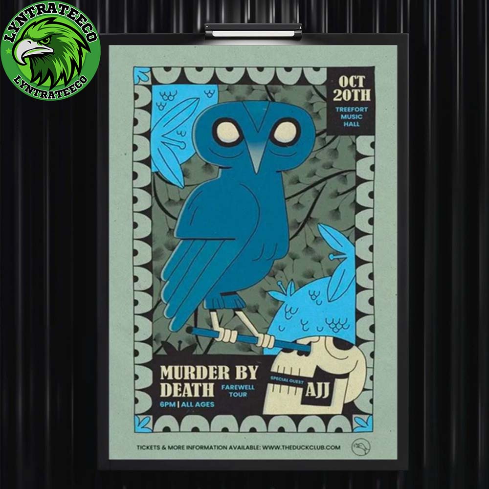 Murder By Death At Treefort Music Hall In Boise On October 20 2025 Home Decor Poster Canvas