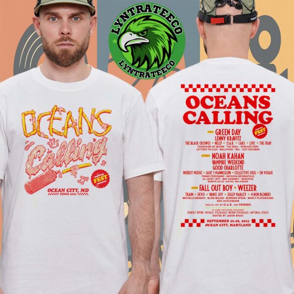 Oceans Calling Live Show Music For Full Lineup and Highlights At Ocean City In Maryland On September 26 To 28 2025 Unisex T-Shirt