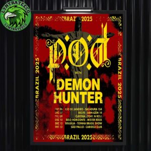 POD With Demon Hunter For Brazil Tour Sechdule On December 2025 Home Decor Poster Canvas