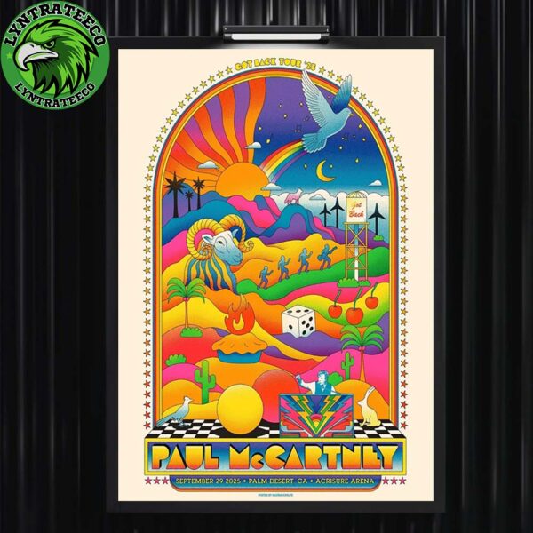 Paul McCartney At Acrisure Arena In Palm Desert CA On September 29 2025 Home Decor Poster Canvas