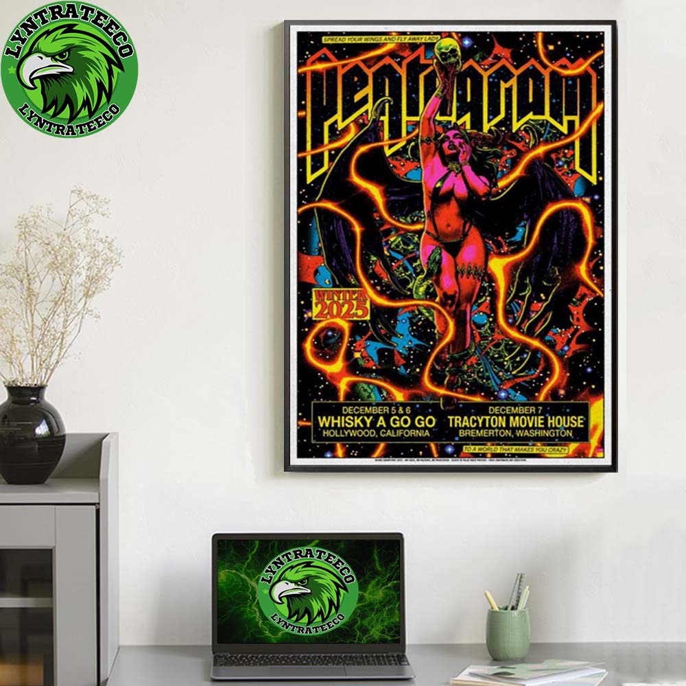 Pentagram Live Concert At Hollywood In California On December 05 To 06 And At Bremerton In Washington On December 07 2025 Home Decor Poster Canvas