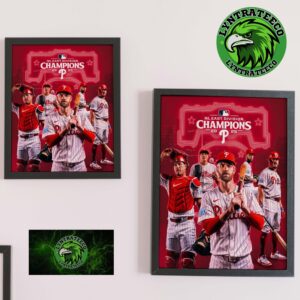 Philadelphia Phillies Back To Back 2025 MLB NL East Division Champions Home Decor Poster Canvas