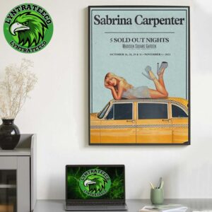 Sabrina Carpenter For 5 Sold Out Night At Madison Square Garden In New York NY On October 26 28 29 31 And November 01 2025 Home Decor Poster Canvas