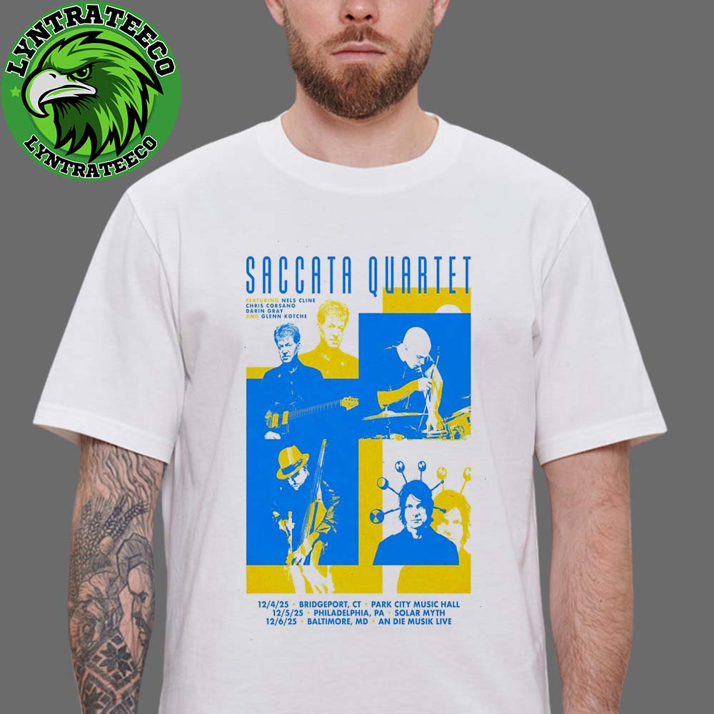 Saccata Quartet Live Concert At Solar Myth In Philadelphia PA On December 05 2025 Unisex T-Shirt Saccata Quartet Live Concert At Solar Myth In Philadelphia PA On December 05 2025 Unisex T-Shirt