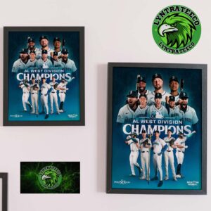 Seattle Mariners Best In The West 2025 MLB AL West Division Champions Seize The Moment Home Decor Poster Canvas