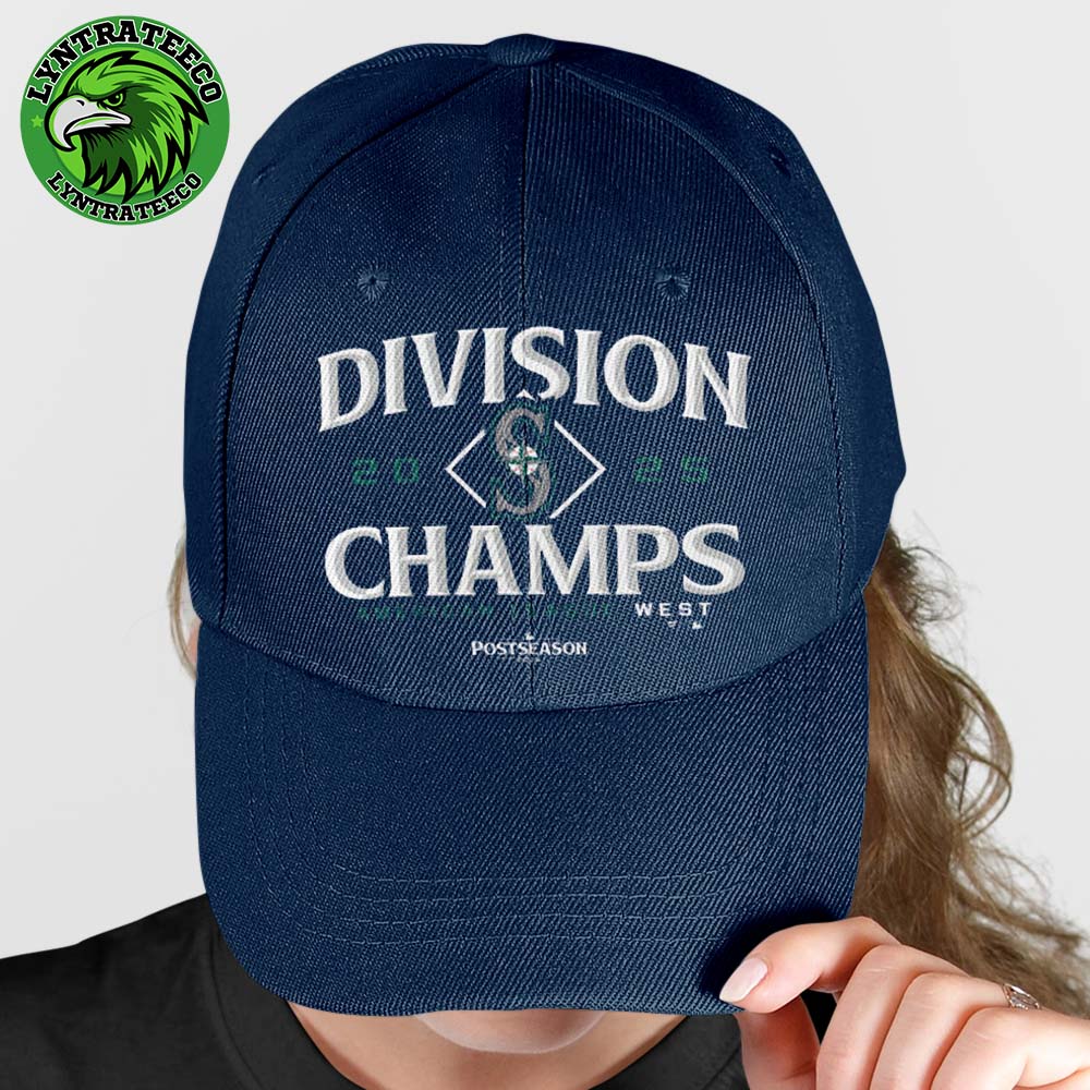 Seattle Mariners Best In The West Navy 2025 MLB AL West Division Champions Locker Room Classic Cap Hat Snapback