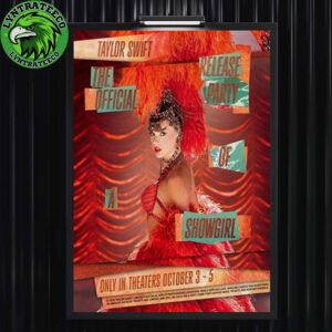 Taylor Swift Life Of A Showgirl For Only Theaters On Octorber 03 To 05 2025 Home Decor Poster Canvas