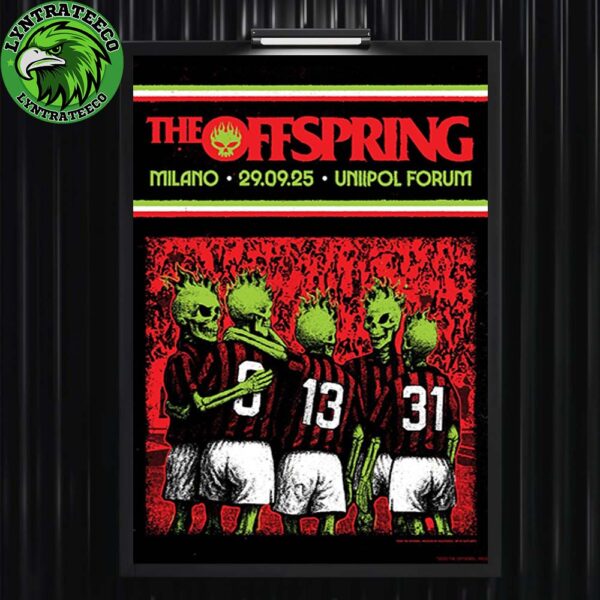 The Offspring Live Show Music At Uniipol Forum In Milano On September 29 2025 Home Decor Poster Canvas