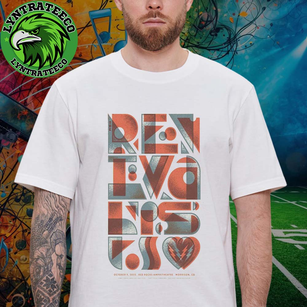 The Revivalists At Red Rocks Amphitheater In Morrison CO On October 09 2025 Unisex T-Shirt The Revivalists At Red Rocks Amphitheater In Morrison CO On October 09 2025 Unisex T-Shirt