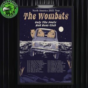The Wombats Only The Poets Red Rum Club North America Tour Sechdule 2025 Home Decor Poster Canvas