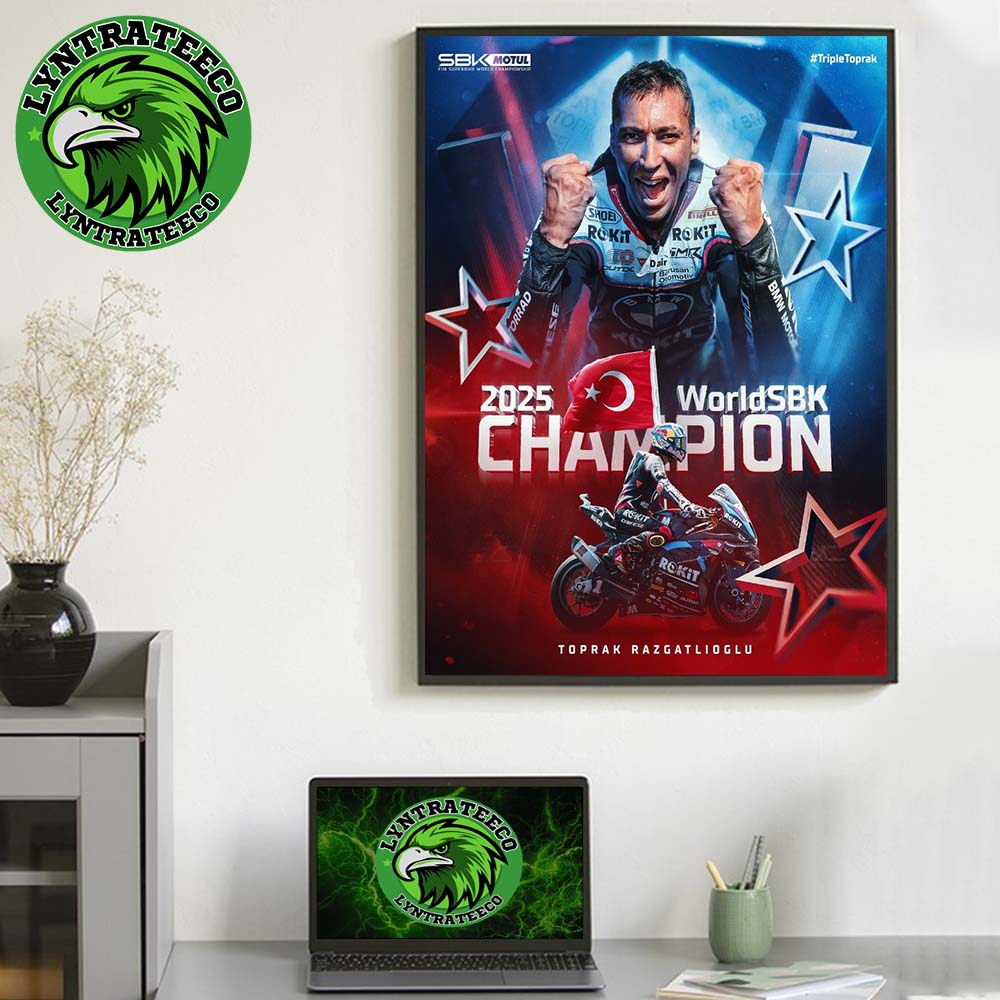Toprak Razgatlioglu Of BMW For WorldSBK Champions 2025 Home Decor Poster Canvas Toprak Razgatlioglu Of BMW For WorldSBK Champions 2025 Home Decor Poster Canvas