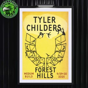 Tyler Childers At Medium Build In Forest Hills On September 29 And 30 2025 Home Decor Poster Canvas
