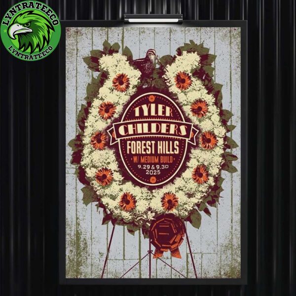 Tyler Childers With Medium Build At Forest Hills Stadium In Forest Hills NY On September 29 And 30 2025 Home Decor Poster Canvas