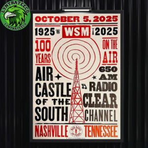 WSM Turn 100 Years At The Air In Nashville TN On Octorber 05 2025 Home Decor Poster Canvas