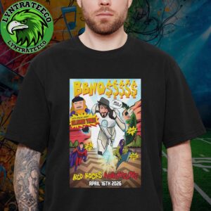 bbno$ With Special Guest Oliver Tree At Red Rocks Amphitheatre In Morrison CO On April 16 2026 Unisex T-Shirt