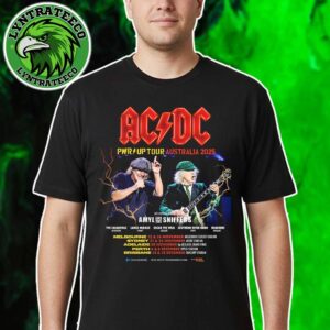 ACDC PWR UP Tour Australia 2025 Dates List For City Melbourne Sydney And Adelaide Perth Brisbane Unisex T-Shirt