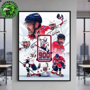 Alexander Ovechkin The First Player To Ever Score 900 NHL All-Time Goals Leader Home Decor Poster Canvas