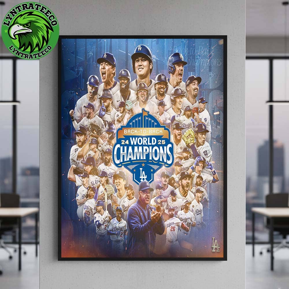 Congrats Los Angeles Dodgers Are Back-To-Back 2025 World Series Champions Home Decor Poster Canvas Congrats Los Angeles Dodgers Are Back-To-Back 2025 World Series Champions Home Decor Poster Canvas