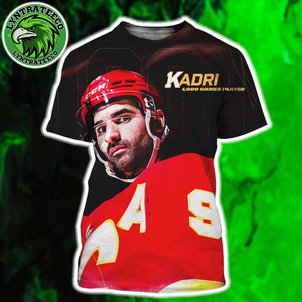 Congrats Nazem Kadri Named To Reaching 1000 NHL Career Games All Over Print T-Shirt Congrats Nazem Kadri Named To Reaching 1000 NHL Career Games All Over Print T-Shirt