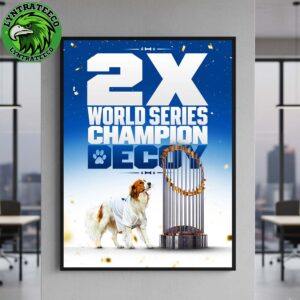 Decoy 2X World Series Champion 2025 Los Angeles Dodgers MLB World Series Champions 2025 Home Decor Poster Canvas