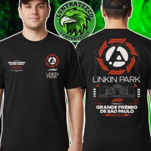 Linkin Park x F1 Sao Paulo Pop-Up Merch Tee For November 7-9 In Barazil At Grande Premio De Sao Paulo Two Sided Print T-Shirt