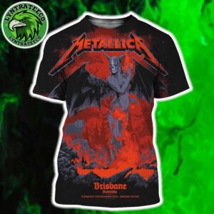 Metallica M72 Brisbane Pop-Up Shop Exclusive Poster For Brisbane Australia At Suncorp Stadium On November 12th 2025 All Over Print T-Shirt