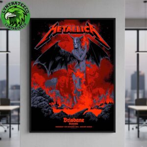 Metallica M72 Brisbane Pop-Up Shop Exclusive Poster For Brisbane Australia At Suncorp Stadium On November 12th 2025 Poster Canvas