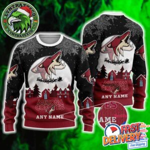 NHL Arizona Coyotes Hockey Pattern 2025 Knitted Ugly Christmas Sweater