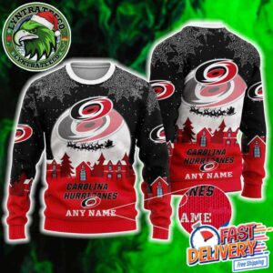 NHL Carolina Hurricanes Hockey Pattern Ugly Christmas Sweater Gift For Holiday 2025