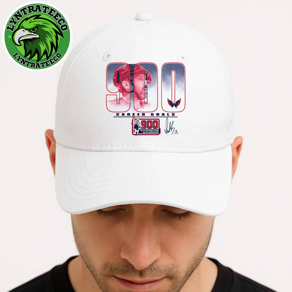 Official Washington Capitals Alexander Ovechkin 900th Career Goal NHL White Classic Cap Snapback Hat