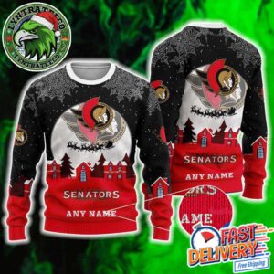 Ottawa Senators Christmas Gift NHL 2025 Custom Ugly Hockey Christmas Sweater