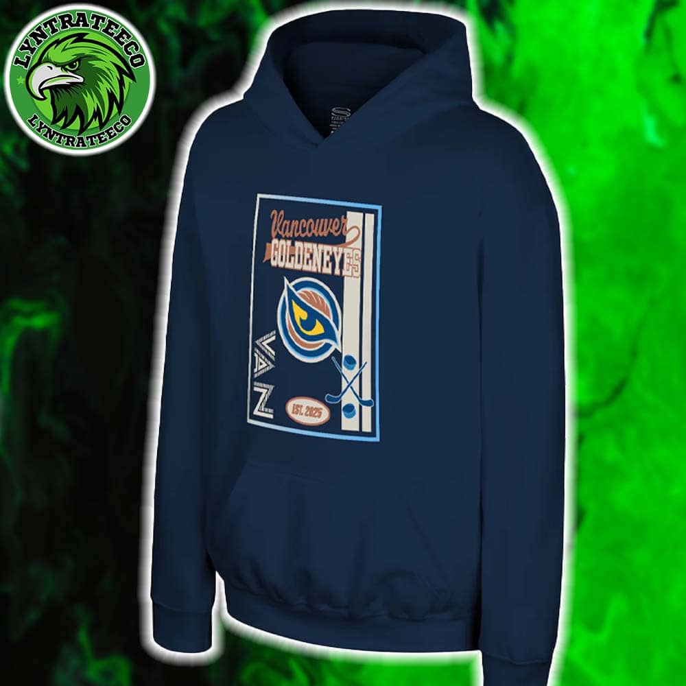 PWHL Vancouver Goldeneyes Stadium Essentials Hoodie Navy T-Shirt