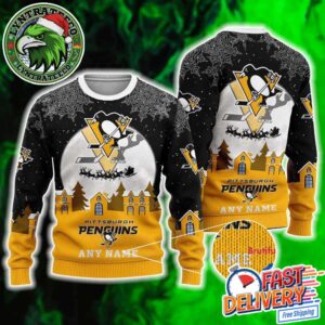 Pittsburgh Penguins Christmas Gift NHL 2025 Custom Ugly Hockey Christmas Sweater